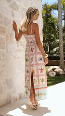Zelena Strapless Maxi Dress - Penida Print
