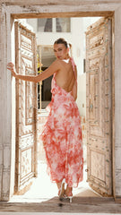 Davina Maxi Dress - Coral