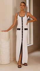 Rhi Maxi Dress - White/Black