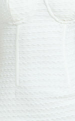 Marcelina Maxi Dress - Sweetheart Neck Bodycon Dress in Off White