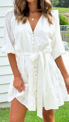 Sally Mini Dress - White