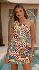 Rowena Mini Dress - Phaedra Print