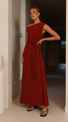 Gemma Maxi Dress - Burgundy