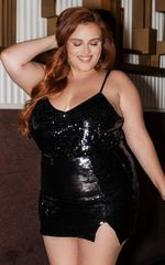 Ingrid Mini Skirt - Sequin Skirt in Black