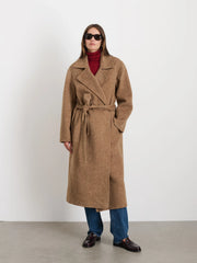 Georgia Wrap Coat In Wool Alpaca