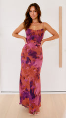 Margie Midi Dress - Dark Rose