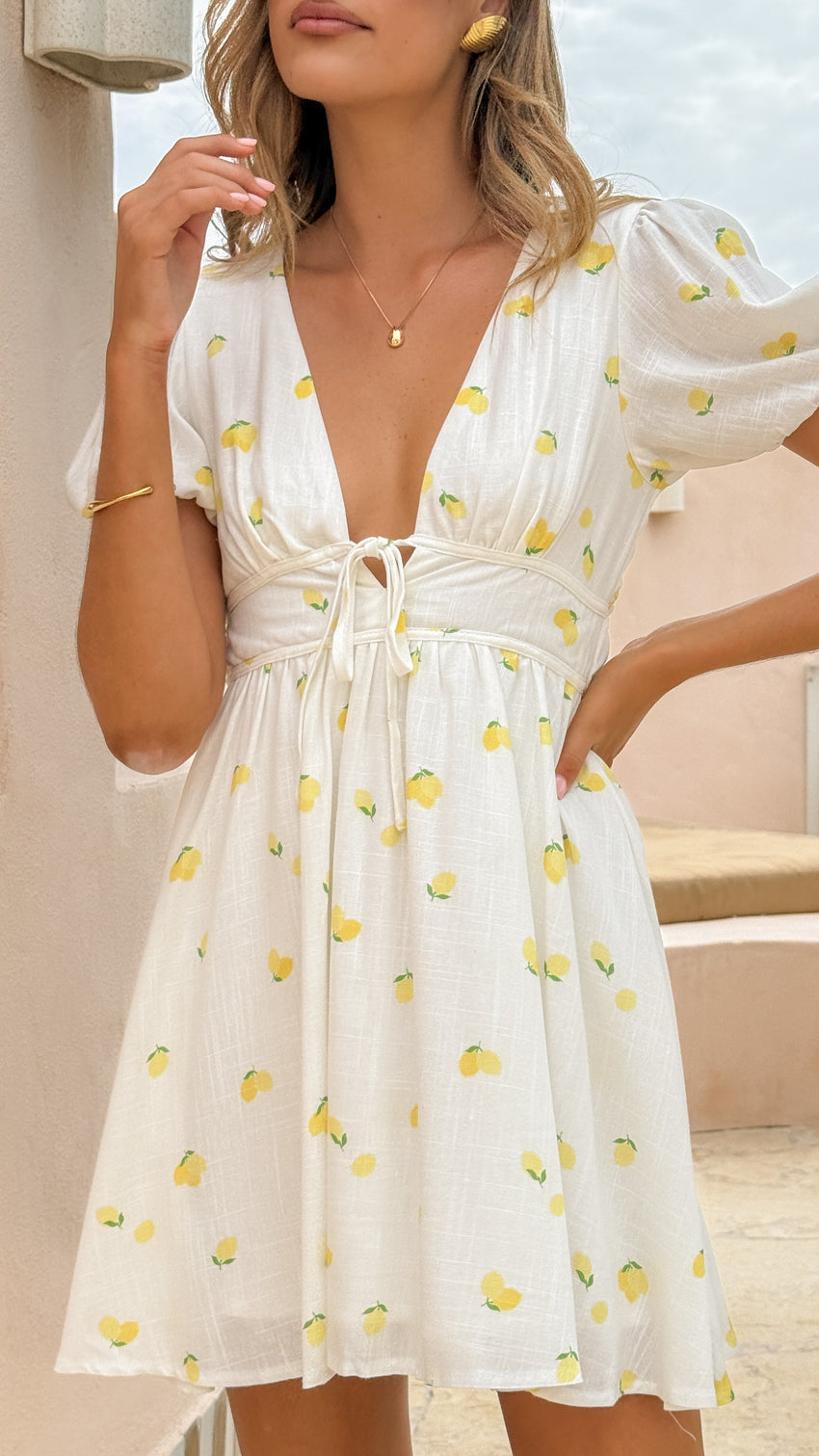 Lottie Mini Dress - Limone